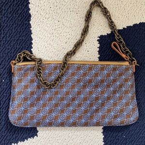 J Crew silk mini bag with chain strap